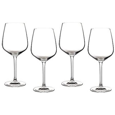 

Handblown Crystal Wine Glasses by PremiaCasa Set of 4 18 ounces