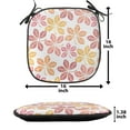 thumbnail image 5 of Autumn Chair Seating Cushion Set of 12, Warm Colored Fall Leaves Botanical Art Design Floral Nature Repetition, Seat Pads for Office with Anti-slip Backing, 16"x16", Orange and Vermilion, by Ambesonne, 5 of 7