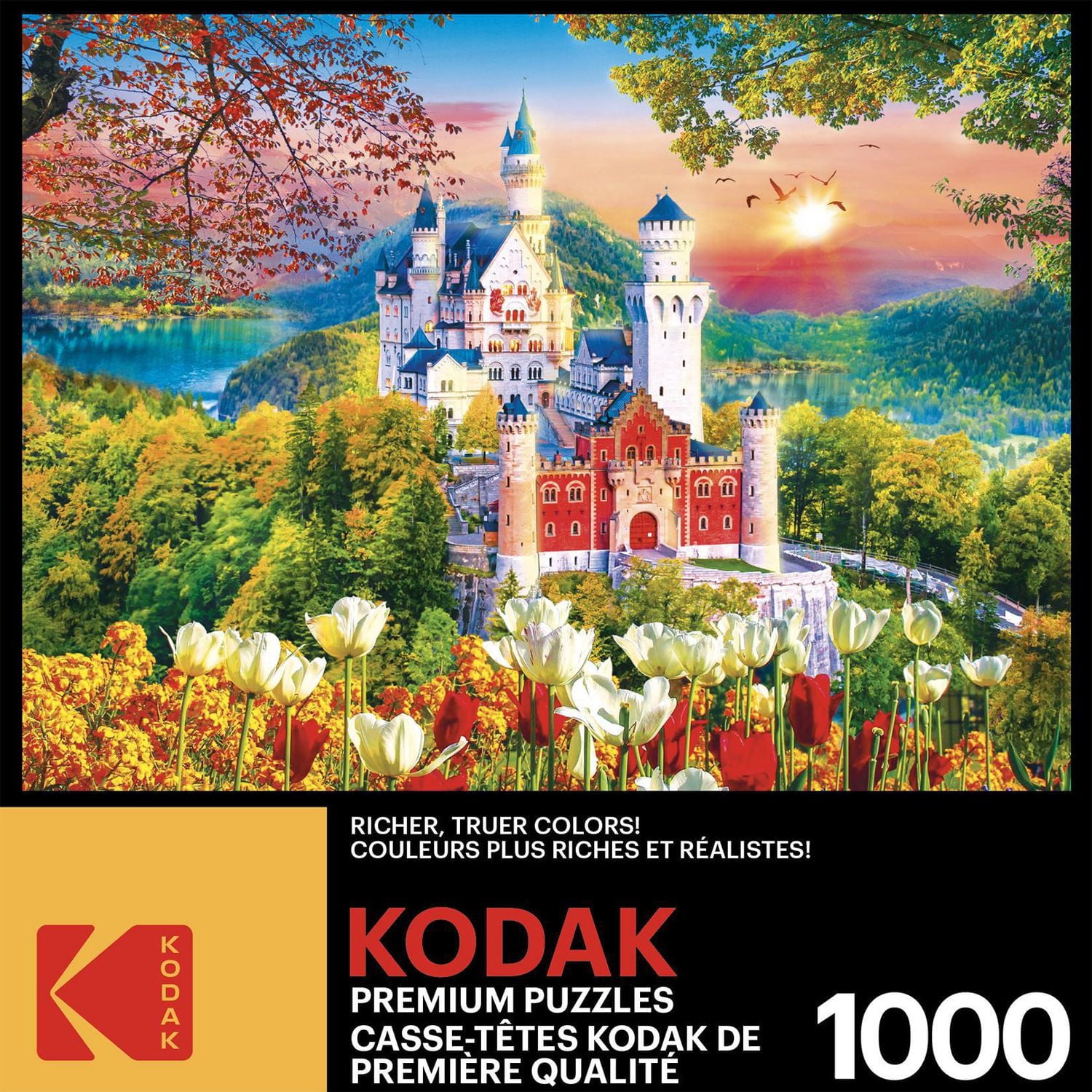 Puzzle Kodak 1000pc - Célèbre château de Neuschwanstein Casse-tête Kodak Prem 550 pièces