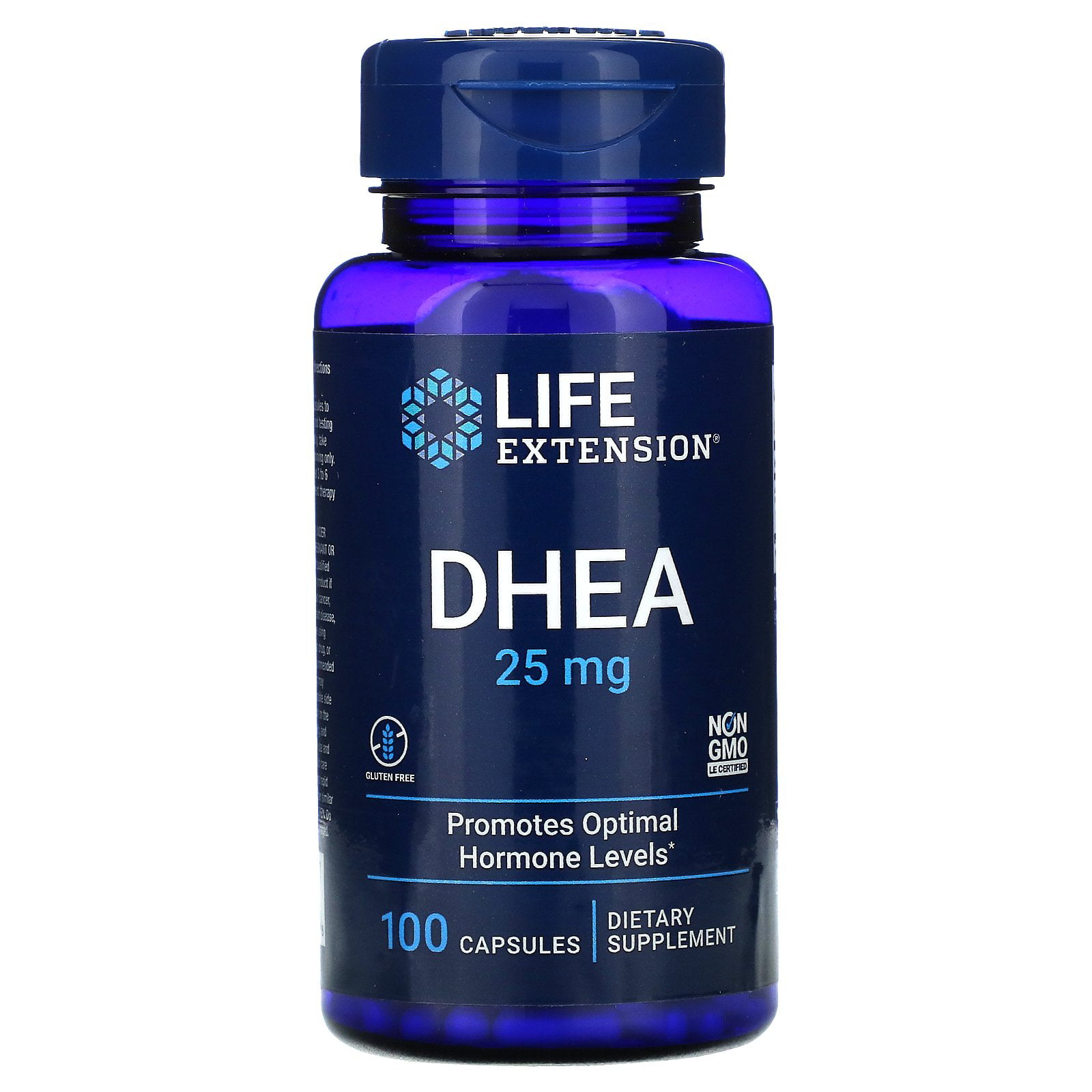 Life Extension Dhea Dehydroepiandrosterone 25 Mg 100 Capsules