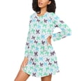 thumbnail image 3 of joogoo Green Bows Women's Long Sleeve Nightgown Sleepwear M, 3 of 8