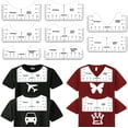 thumbnail image 1 of T-Shirt Ruler Guide, 8 Pieces High Precision T-Shirt Alignment Tool, Portable High Quality Round Collar Centering and Calibration Tool Ruler, 1 of 5