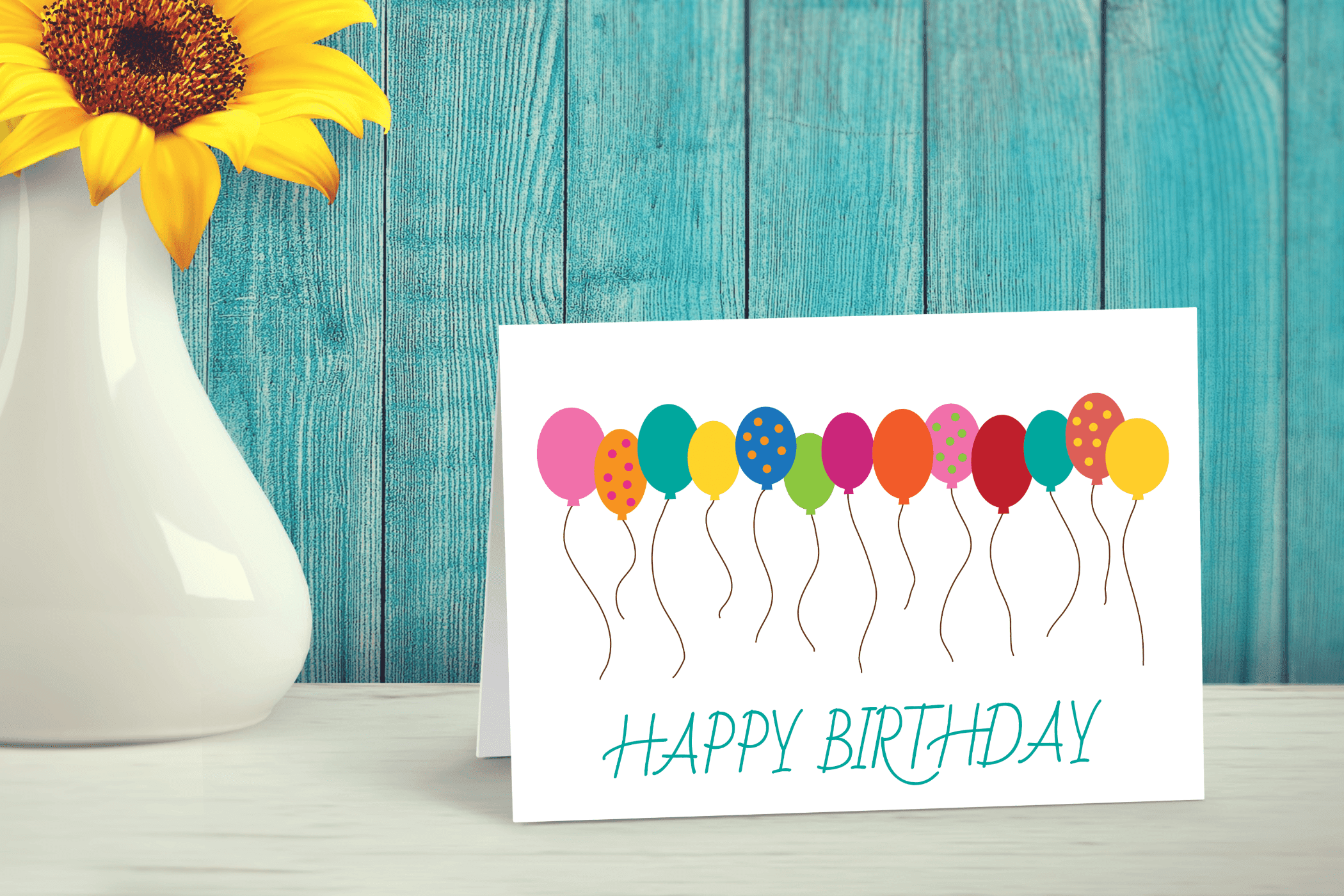 Birthday Balloons Happy Birthday Card Birthday 10 Count Boxed Set Birthday Cards