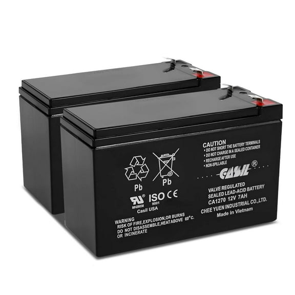 2 (Pack) 12v 7ah SLA Rechargeable Battery for Emerson AP160