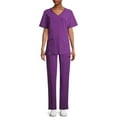 thumbnail image 4 of Scrubstar Short Sleeve V-Neck Collarless Scrub Top (Women's), 1 Count, 1 Pack, 4 of 7