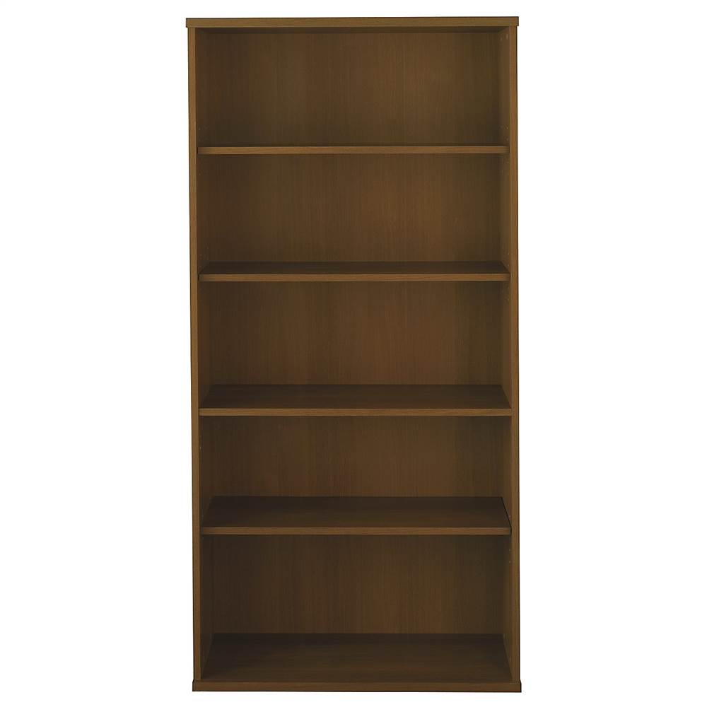 Open Double Office Bookcase in Warm Oak - Series C