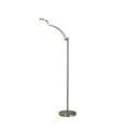 thumbnail image 2 of Izzovium 54" Silver Metal Task Floor Lamp, Integrated 6W LED 2700K, Adjustable Head Design, 2 of 4