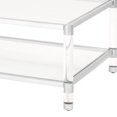 thumbnail image 4 of Benjara BM239940 Glass Top Coffee Table with Acrylic Legs & Metal Accents, Clear & Gold, 4 of 5