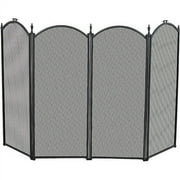 Four Panel Black Folding Screen