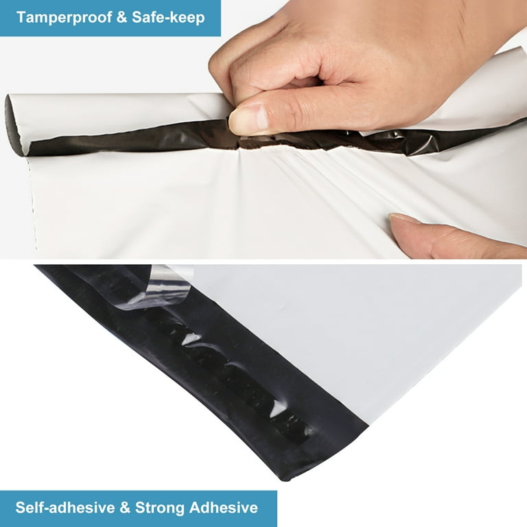 FungLam (100 Pcs) Large Poly Mailers 14.5x19 Inch, Plastic Shipping Bags, Self-Adhesive and Waterproof (Gray)