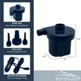 thumbnail image 3 of Boyd Sleep Portable Air Mattress Pump with 12V DC Car Adapter Plug, Fast Inflate & Deflate, 3 of 6