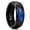 Black&Blue, variant on 8mm Black Tungsten Rings, Men's Wedding Rings Blue Sand Inlay Domed Ring for Men Women, Comfort Fit, Durable, Size 8