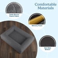 thumbnail image 3 of PETMAKER Dog Bed with Bolster, Nonslip Bottom, and Washable Cover (Gray), 3 of 7