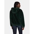 thumbnail image 2 of Time and Tru Women's and Women's Plus Faux Fur Hoodie Jacket, Sizes XS-2X, 2 of 5