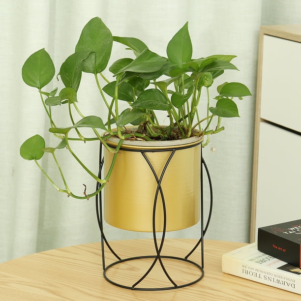 Plant Stand with Pot, Metal Rack Bracket Flower Pot Holder Plant