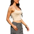 thumbnail image 4 of INSPIRE CHIC Double Lined Basic Tank Top for Women's Adjustable Spaghetti Straps Cami Tanks Sleeveless Camisole Tops XS Beige, 4 of 6