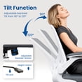 thumbnail image 6 of COOLHUT Office Chair, Ergonomic Office Chair, Comfort Home Office Task Chair, Lumbar Support Computer Chair with Flip-up Arms and Adjustable Height, 350LBS, Dark Gray, 6 of 11