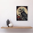 thumbnail image 2 of Raven Human Skull Old School USA Tattoo Ink Body Rockabilly Americana 50s Art Print Framed Poster Wall Decor 12x16 inch, 2 of 5