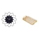 thumbnail image 1 of Reloj De Pared Acrílico Con Forma De Flor Y Bandeja De Postre Con Asa Para Mesa De Centro, Ideal Para Dormitorio, Cafetería O Comedor. Almacenamiento Decorativo., 1 of 5