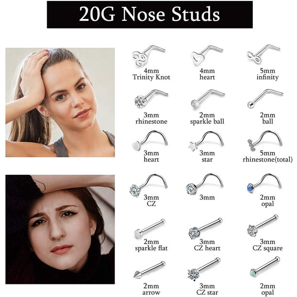 Different kinds clearance of nose studs