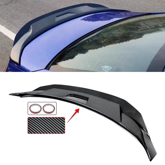Carbon Look Rear Spoiler Trunk For 2022 2023 2024 2025 Honda Civic Sedan ABS JDM Style Tail Wing