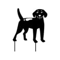 thumbnail image 3 of 3 piezas estatua de perro decoración artística jardín, silueta de perro negro, decoración de animales en forma de jardín, decoración artística para jardín, césped, (perro), 3 of 5