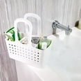 thumbnail image 3 of iDesign Plastic Divided Shower Caddy Tote, College Essential for Dorm Room, Bathroom - 11.75" x 6" x 12", White, 3 of 6