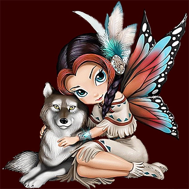 Cuadros Decorativos Pintura de diamantes de serie de hadas y flores bricolaje 5D Likrtyny taladro redondo completo pintura de diamantes de dibujos animados decoración del hogar pintura colg