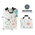 thumbnail image 2 of Yayeee Freestanding Laundry Hamper with Handle Collapsible Large Storage Basket for Clothes, Garden Pattern, 2 of 7