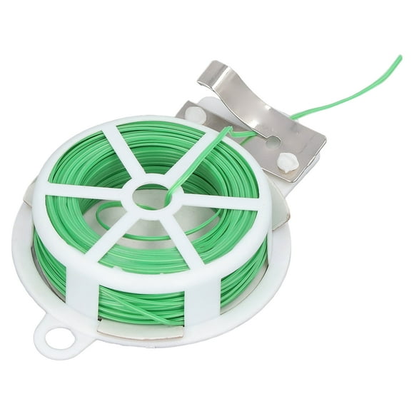 Rollo de alambre dispensador con cortador, brida para cables de plantas, dispensador de rollos para bridas de cables de plástico, brida giratoria para plantas de jardín, muy versátil