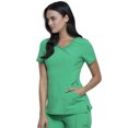 thumbnail image 3 of Infinity Cherokee Women Nurse Scrubs Top Mock Wrap with 2 Pockets - 2625A, 3 of 6