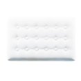 thumbnail image 5 of Rectangle Ottoman with White Velvet Tufted Cushion and Gold Metal X Base: Upholstered Footstool, Padded Vanity Seat, 5 of 8
