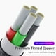 thumbnail image 5 of Inteprter Cable USB tipo C 5A para Mate 30 P30 P20 Pro Lite, de carga rápida USBC tipo C, Cable de USB-C Teléfono y Comunicación azul 2m, 5 of 6