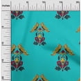 thumbnail image 1 of oneOone Cotton Poplin Fabric Leaves|Bird & Floral Block Print Sewing Fabric BTY 56 Inch Wide, 1 of 4