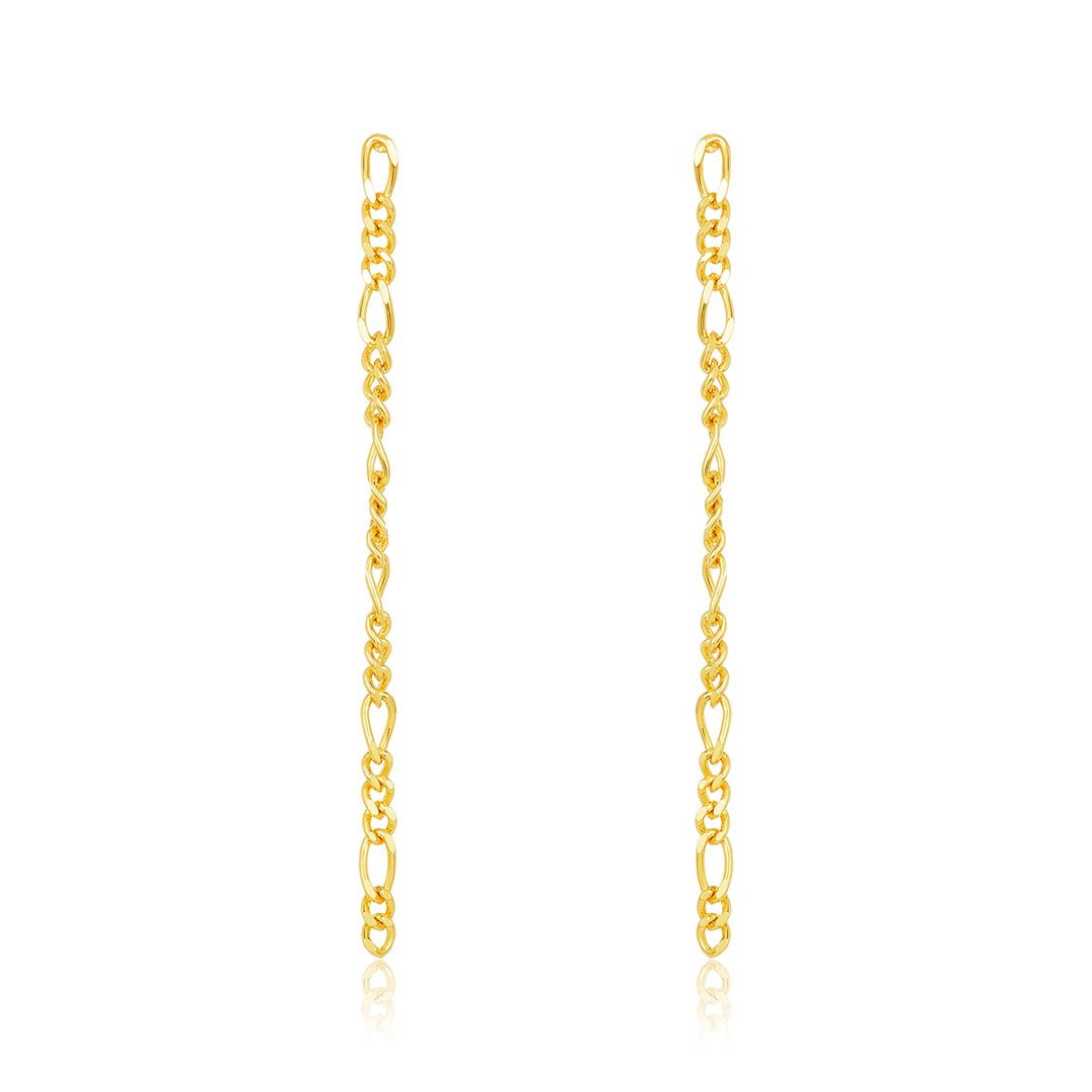 Figaro Chain Drop Earrings gold