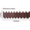 thumbnail image 2 of Piano Key Coat Rack, Walnut Wood Coat Hooks Wall Mounted with 8 Magnetic Flip Hooks, 15kg Load-Bearing, Entryway Hallway Decor, Modern Home Storage, 2 of 6