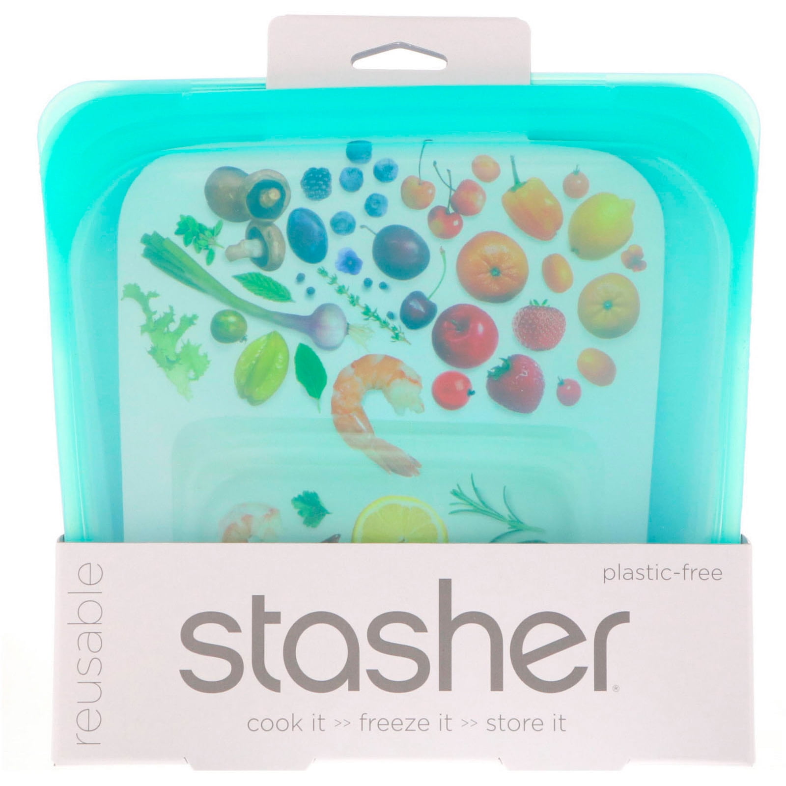stasher reusable silicone food bag, sandwich bag, sous vide bag