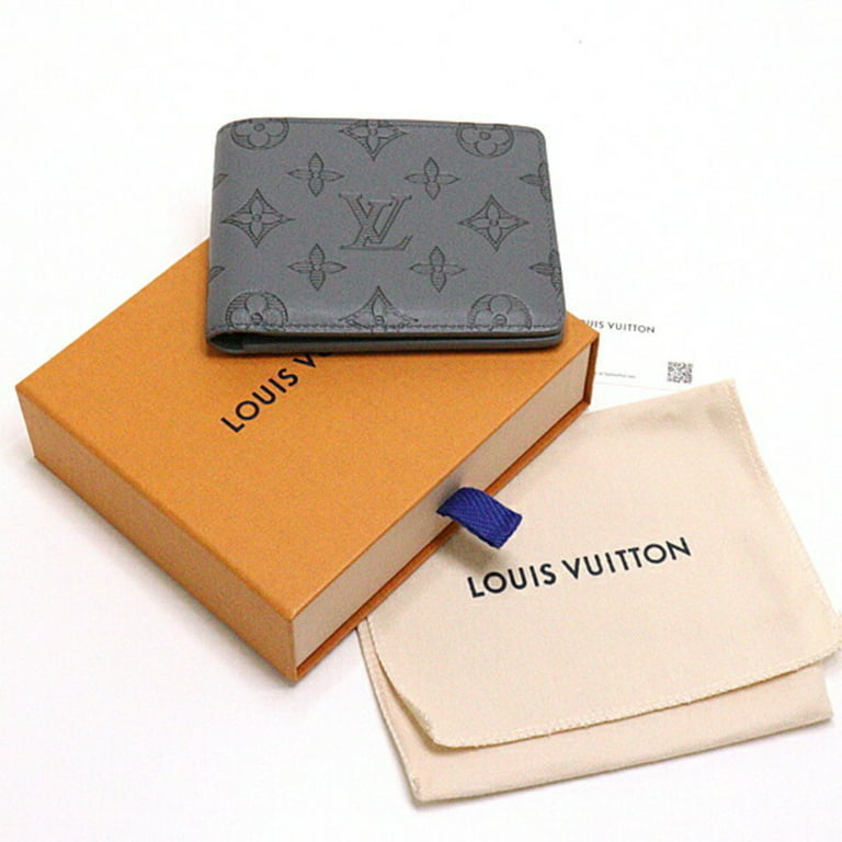 Louis Vuitton Bifold Wallet Multiple M30383 Men's Blue Rare
