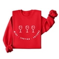thumbnail image 4 of Fanxing Women's Crewneck Sweatshirts Casual Long Sleeve Thanksgiving Letter Print Pullover Tops Red S, 4 of 7