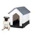 thumbnail image 1 of Casa Para Perro Raza Mediana Alebripets de Plástico 66x52x66 cm Termica Blanco y Gris, 1 of 8