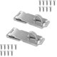 thumbnail image 1 of Pestillo de seguridad para puerta de acero inoxidable de 5 pulgadas, con cierre de seguridad, extra grueso, con tornillos, acabado cepillado, paquete de 2 (5 pulgadas), 1 of 5