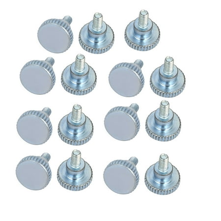 

M3x6mm Flat Knurled Head Fully Threaded Thumb Screws Bolts Fastener 15pcs