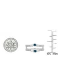 thumbnail image 5 of Dazzlingrock Collection 0.80 Carat (ctw) 14K Blue & White Diamond Wedding Band 3 Stone Guard Ring 3/4 CT, White Gold, Size 7, 5 of 5