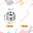 thumbnail image 2 of Uxcell Aluminium Potentiometer Knob, Universal Top Hat Knob Volume Tone Control Knob with Set Screw for Guitar Bass Silver, 2 of 6