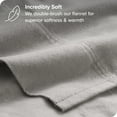 thumbnail image 2 of Bare Home Flannel Sheet Set - 100% Cotton - Deep Pocket - Queen, Light Gray, 4-Pieces, 2 of 7