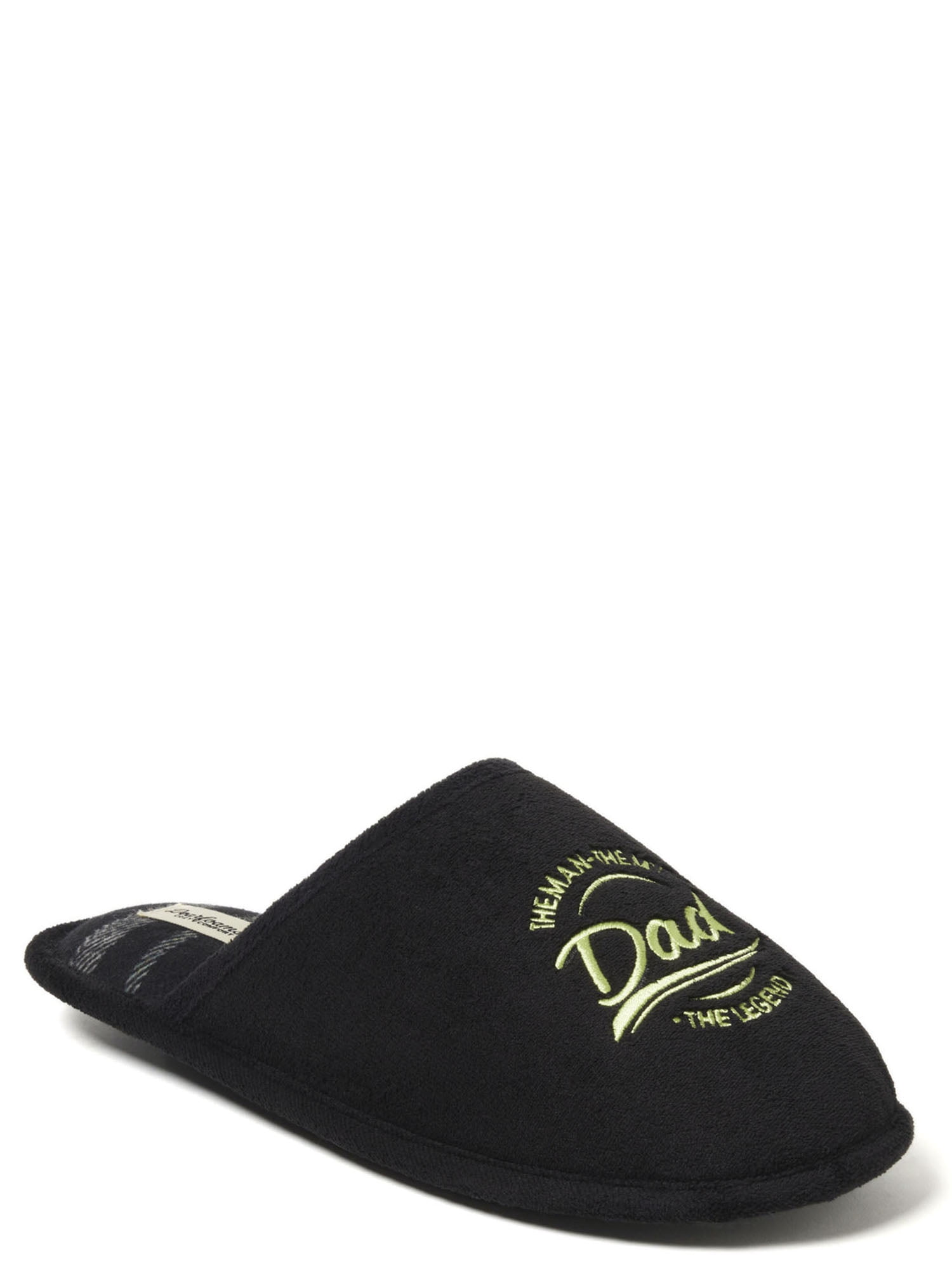 Dearfoams Cozy Comfort Men's Terry Slogan Scuff