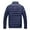 Navy, variant on Men's Casual Winter Jacket Warm Men Zipper Stand Collar Coat With Pocket