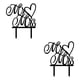 thumbnail image 2 of Injueey And Wedding Cake Toppers Oro Plata Negro Multi-Estilo Brillo Acrílico Novia Novio Wedding Cake Decoración Suministros negro 2piezas, 2 of 6