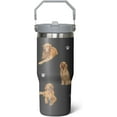 thumbnail image 4 of Golden Retriever Gift for Golden Retriever Owner,30 oz Golden Retriever Tumbler Stainless Steel Insulated with Handle (Golden Retriever-Black, 30 oz), 4 of 6