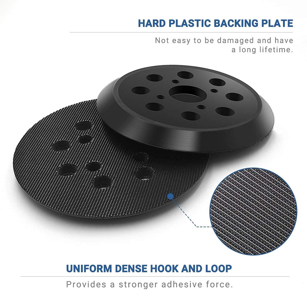 5 inch hook loop sandpaper replacement, compatible with 2600,2601 random orbital sander